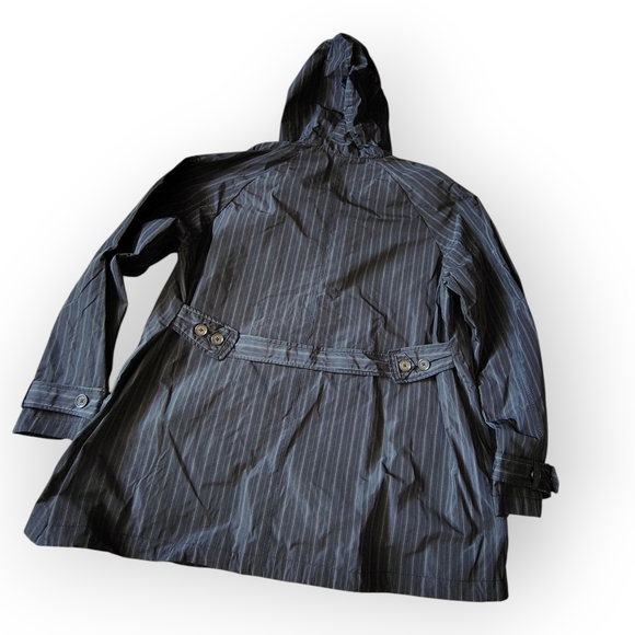 Olsen Black Striped Hooded Jacket - Picture 2 of 8